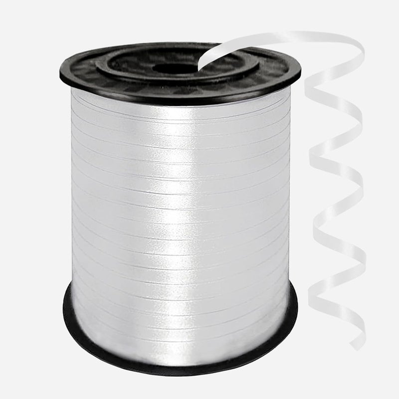 YCDMLJC White Curling Ribbon,500 Yards Ribbons for Crafts,1/5 Inch Ribbon,Balloon String, Party Decoration,Ribbons for Florist Flower Bows for Graduation Supplies - Image 1